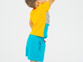 Комплект детский трикотажный для мальчиков: фуфайка (футболка), шорты