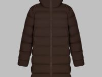 Утепленное пальто с капюшоном