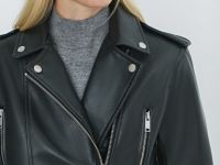 Куртка-косуха из искусственной кожи, Черный