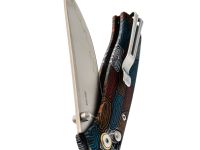Складной нож SRM Medal 255l-GQ2, сталь 140Cr Laminated, рукоять Damascus G10