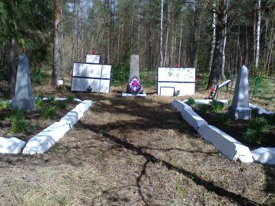 Воинское кладбище, где похоронены воины Советской Армии, погибшие в боях с немецко-фашистскими захватчиками за освобождение Чудовского района