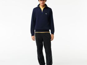 Мужская толстовка Lacoste на молнии с высоким воротом