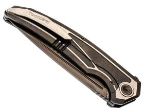 Складной нож TUOTOWN Espada DLC, сталь Tmax, рукоять Grey Crystal Ti/Chaotic Gold CF