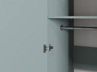 Распашной шкаф Руффи 4-128x218 Серо-зеленый