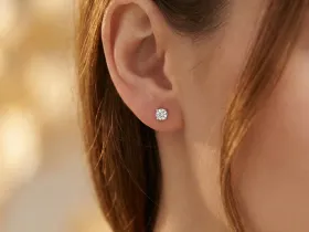 Пусеты из белого золота э4712пс03220894_white