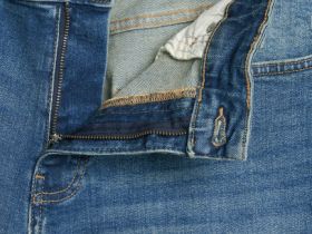 Зауженные джинсы, Синий