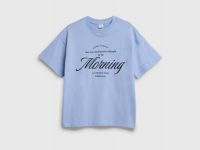 Футболка с вышивкой для девочек, Голубой