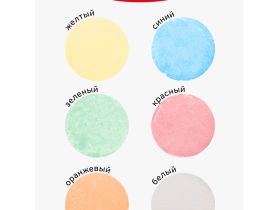 Мелки для асфальта Гамма "Мультики" цветные 12 шт., круглые, пластиковое ведро