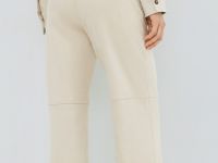 Прямые брюки из искусственной замши, Бежевый