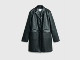 Плащ из искусственной кожи, Черный