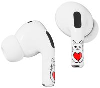Комплект наклеек VLP Easy Art Кот с сердцем для Apple AirPods Pro / Pro 2 (2 шт.)