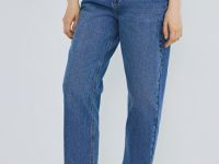 Джинсы Mom с высокой посадкой, Синий