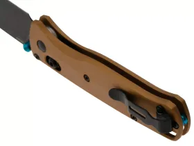 Складной нож Benchmade Bugout сталь M390, рукоять Burnt Brass Aluminum