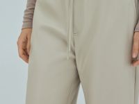 Брюки из искусственной кожи, Бежевый