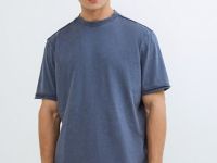 Футболка с текстовым принтом, Синий