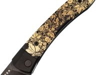 Складной нож Kizer Momo Russian Pattern, сталь Nitro-V, рукоять G10 c принтом