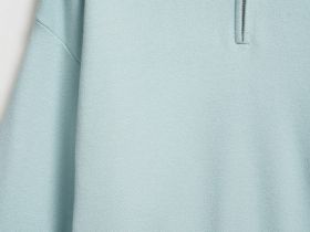 Джемпер с воротником поло на молнии, Зеленый