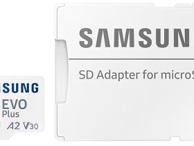 Карта памяти Samsung MicroSDXC 128Гб EVO Plus CL10 с адаптером белый