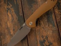 Складной нож CJRB Feldspar, сталь D2, Brown G10
