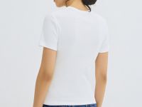 Футболка в рубчик, Белый