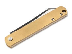 Складной нож Boker Zenshin Brass, сталь 440C, рукоять латунь