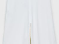 Вязаные широкие брюки, Белый