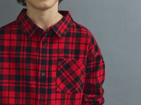Рубашка в клетку для мальчиков, Красный