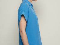 Блузка с коротким рукавом и отложным воротником