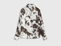 Блузка с анималистичным принтом, Оранжевый