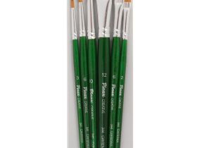 Набор кистей Синтетика Pinax "Creative Line" 6 шт, ассорти, короткая ручка