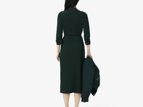 Эластичное хлопковое платье Lacoste