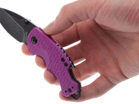 Нож складной Shuffle - KERSHAW 8700PURBW, сталь 8Cr13MoV c покрытием BlackWash™, рукоять текстурированный термопластик GFN фиолетового цвета