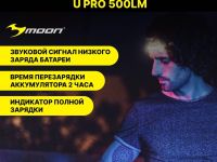 Rockbros Фонарь налобный Moon U Pro, цвет Черный