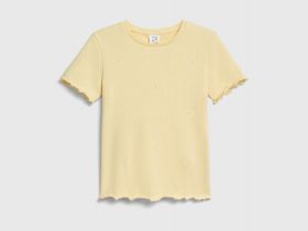 Футболка в рубчик для девочек, Желтый