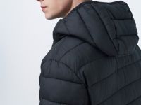 Базовая ультралёгкая куртка с капюшоном, Черный