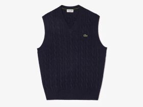 Мужской жилет Lacoste из овечьей шерсти без рукавов