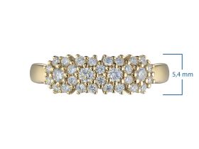 Классическое кольцо из желтого золота с бриллиантами э0301кц10170100