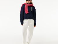 Женская толстовка Lacoste свободного кроя с капюшоном