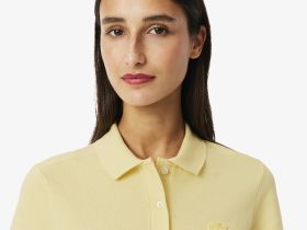 Женское поло Lacoste приталенного кроя из эластичного хлопка