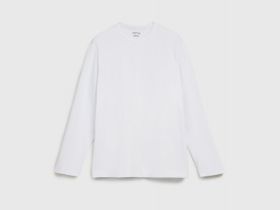 Базовый лонгслив из плотного хлопка, Белый