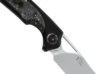 Складной нож Kizer Ara, сталь S45VN, рукоять карбон, черный/золотистый