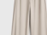 Широкие брюки с эластичным поясом, Бежевый