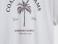 Футболка с цветочным принтом, Бежевый