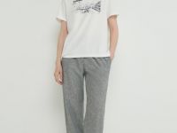 Льняные брюки Baggy, Серый