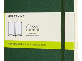 Записная книжка нелинованная Moleskine "Classic Soft" Large 13х21 см 192 стр., обложка мягкая зелена