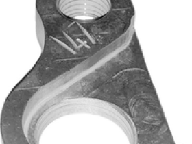 Держатель заднего переключателя "петух" Meta №147 фрезерованный (серебристый)