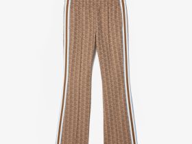 Женские расклешенные спортивные брюки Lacoste с монограммой