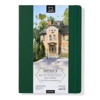 Скетчбук для акварели Малевичъ "Monet" А4 20 л 230 г, среднее зерно, темно-зеленый