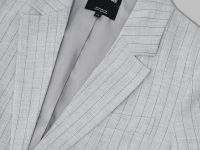 Однобортный жакет в полоску