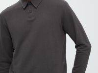 Поло с длинным рукавом из хлопка